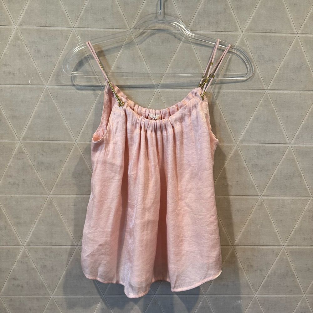 Anthropologie Floreat Pink Glistened Tank Top Size XS
